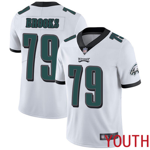Youth Philadelphia Eagles #79 Brandon Brooks White Vapor Untouchable NFL Jersey Limited Player Football->youth nfl jersey->Youth Jersey